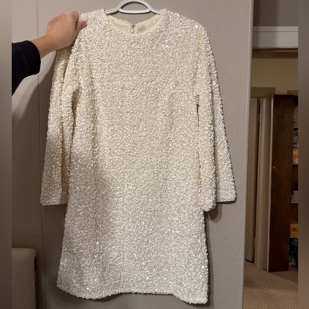 H&M Cream Sequin Dress